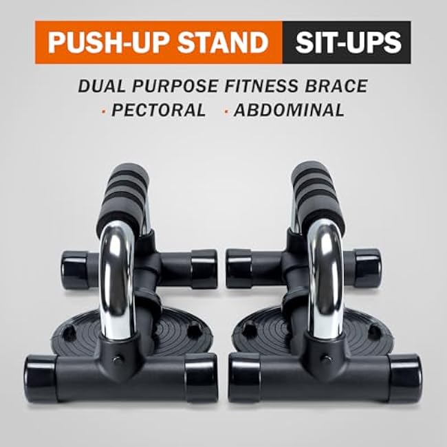 Push-Up Bar, Anti Slip Push Up Stand, Metal Push-Up Handles, Sponge Material Handle Cover, Cushioned Foam Grips, Family exercise