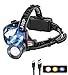 LED ヘッドライト 超高輝度 150000ルーメン明るい 強力 デジタル電量 USB充電式 ヘッドランプ 4モード センサー ヘッドランプ ヘルメットライト 大容量バッテリ Type-C 電池式 へっどらいと 長時間 頭につける ライト 防水 防災 アウトドア用/キャンプ/夜釣り/登山/作業用 釣り