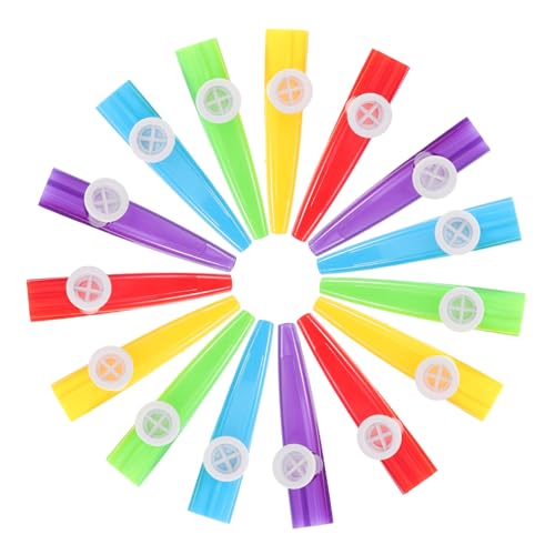 SUPVOX Musical Instrument Set 15pcs Boys and Girls Kazoo Bulk Vibrant Plastic Party Supplies