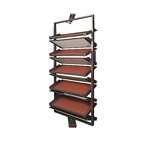 Meuble de rangement à chaussures rotatif en métal à 6 niveaux et rotin pour entrée