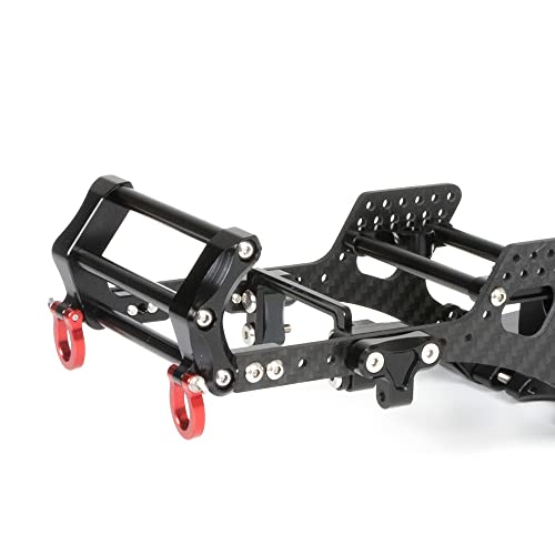 Metal Transmission Gearbox Carbon Fiber Frame Rails For 1/10 Rc Crawler Lcg Chassis Axial Scx10 Ii 90046 90047 86100 Upgrade (Frame Kit Pro) #TOP3