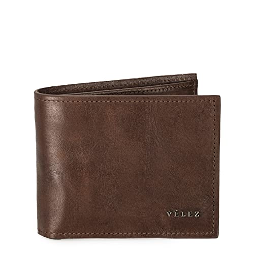 VELEZ Brown Full Grain Leather Wallet for Men With ID Window and 7 Card Slots Handmade Vintage Stylish2