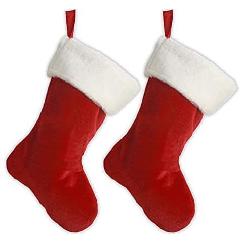 Black Duck Brand 18" Red Velvet Stocking Set Cover