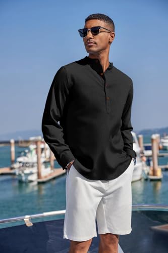 Image of Zombom Men's Kurta || Chinese Collar Long Sleeves || Straight Hip Length Kurtas || Short Kurta for Men || for Festival || Function || Occasion Wear Fancy Kurta for || Best Gifts for Men