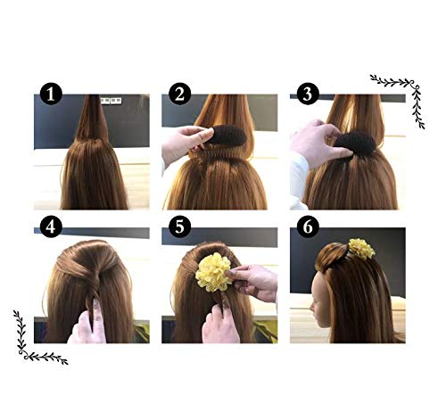 Ericotry 2Pcs Charming Bump It Up Volume Inserts Hair Decoration Comb Sponge Foam Do Beehive Hair Styler Insert Tool Hair Comb Hair Stick Bun Maker Tool(Beige) #TOP4