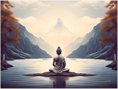 Poster bouddha assis 30x40, l'idée cadeau yoga et méditation idéale