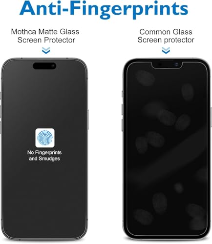 Image of FabeKee Matte Tempered Glass Screen Protector compatible with iPhone 15 Pro Anti-Glare Finish (6.78 Inch) With Edge-to-Edge Protection Coverage and Easy Installation Kit