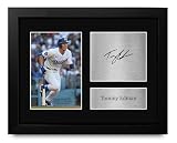 HWC Trading Tommy Edman Los Angeles Dodgers Gifts Printed Signed Autograph Picture for Baseball Memorabilia Fans - US Letter Framed (ID-007283)