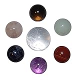 bergkristall kugel 10 cm je ca. 20 mm Ø Amethyst, Carneol-Achat, Jade, Rauchquarz, Rosenquarz und Sodalith