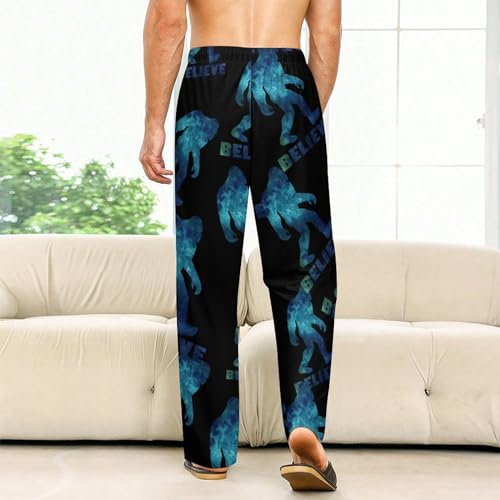 Bigfoot Sasquatch Believe All Over Print Pajama Pants Elastic Waistband Pajama Bottoms for Men Women2