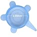 SLSON 6 Pack Pet Food Can Cover Stretchable 1 Fit 3 Universal Size Silicone Can Lids for Dog and Cat Food Can Blue