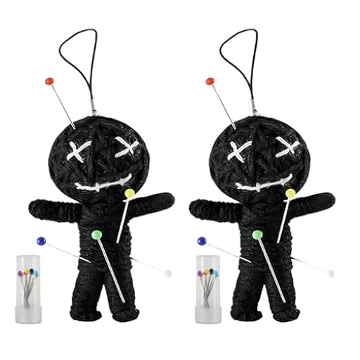 JYNVO Set de 2 muñecos vudú con agujas,medicamentos para bromas, regalo para compañeros de trabajo y jefes en la oficina, para aliviar el estrés y decir adiós | Ya disponible en tu tienda friki favorita! En mundofriki.es!