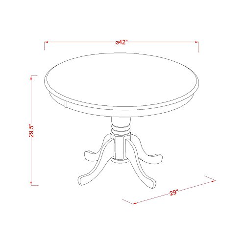image for East West Furniture Hartland Wood Dining Table-Cherry Table Top Surfac
