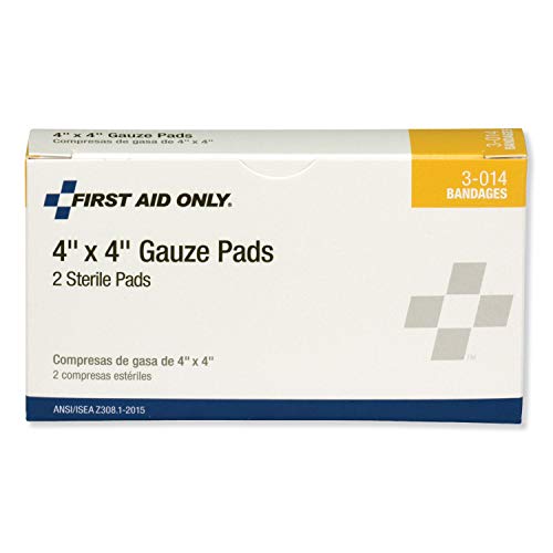 First Aid Only 3-014 Gauze Pad, 4 Length x 4 Width (Box of 2)