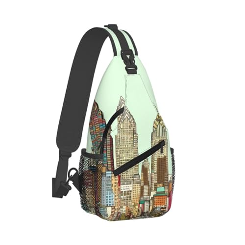 Mochila tipo Sling negra para uso diario y viaje miniatura 1