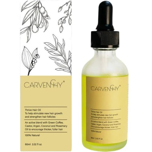 Teluni Carvenchy 60ml Natürliches Haaröl mit Rosmarin - Haarwachstum Dichteres Haar & Mehr Volumen für Frauen und Männer