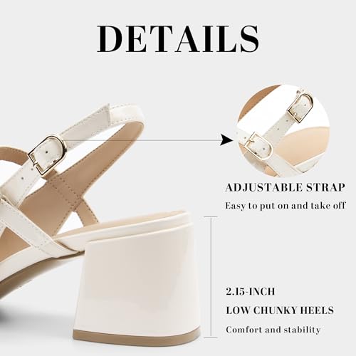 Image of AprCoco Womens Mary Jane Chunky Low Block Heels Pumps Square Toe Buckle Strap Wedding Party Dress Shoes