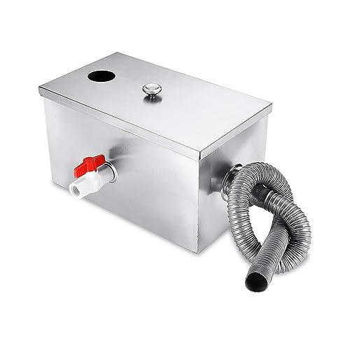 Commercial Grease Trap, Stainless Steel Grease Trap Interceptor Restaurant Kitchen Wastewater,for Restaurant Coffee Shop Home Kitchen