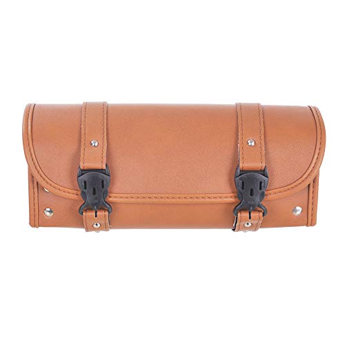 Motorcycle Bags, Saddlebags with PU Leather Shell, Brown Handlebar Bag