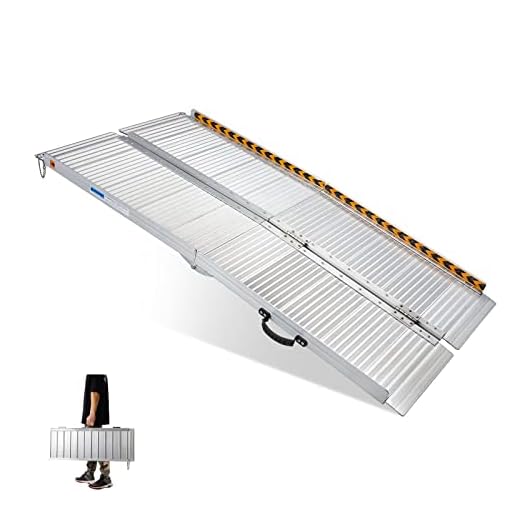 gardhom Aluminum Wheelchair Ramp, 5FT Ramps for Mobility Scooters Ramp for Wheelchairs for Home Entrance Threshold Doorways Stairs Curbs Scooter 272KG Loading Capacity