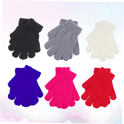 TENDYCOCO 6 pares de luvas quentes de inverno para R?kawiczki Dzieci Luvas de inverno de pelúcia gro