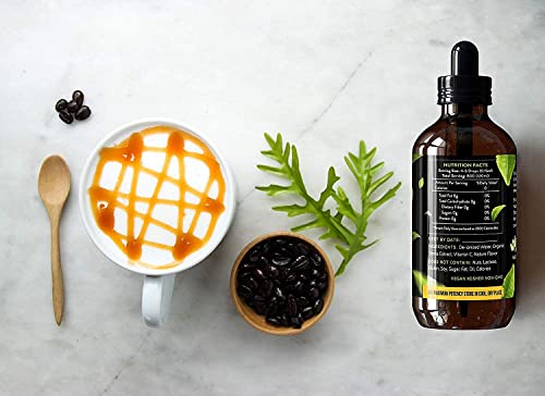 Enzo Liquid Stevia Drops Our Zero Calories Sweetener (4oz - 800 Servings/Bottle) - Toffee Caramel - All Natural flavoring with No Artificial Additives & Filler Ingredient