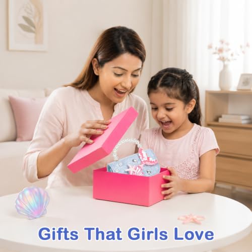 Image of PATPAT Mermaid Sling Bag for Girls Kids Age 3-6, 15x5x10cm