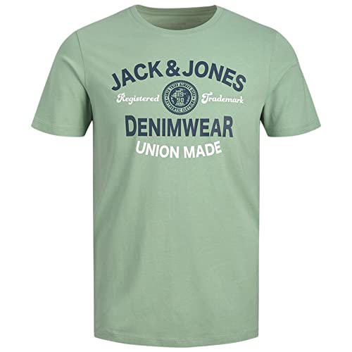 Jack & Jones Jjelogo Tee SS O-Neck 2 Col Ss23 Sn T-Shirt, Granite Vert, M Homme