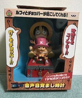 Amazon.co.jp: ルフィチョッパー宝箱赤 音声目覚まし時計 ワンピース