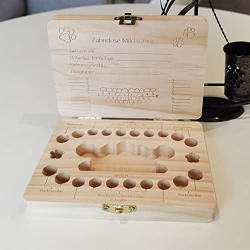 Zahnbox Holz, Milchzahndose Aus Holz, Zahnbox für Milchzähne, Zahnbox Zahndose, Milchzähne Box, Zahnbox aus Holz, Jungen Souvenir Box, Aufbewahrungsbox für Baby Zähn Cover
