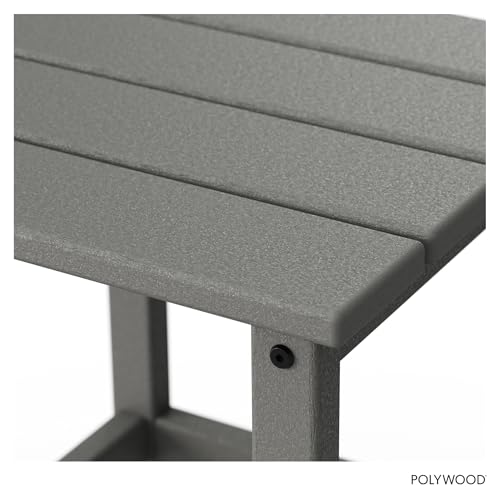 Image of POLYWOOD ECT18GY Long Island Side Table, 18-Inch, Slate Grey