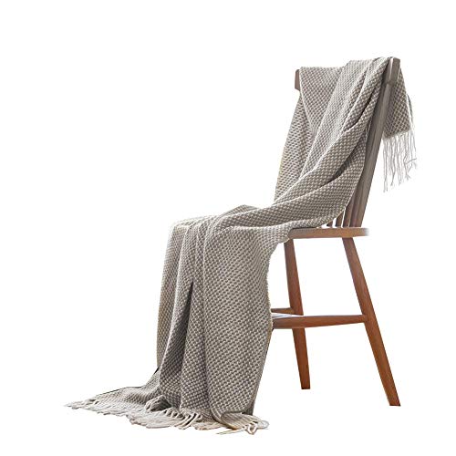 foyar Tassel Shawl Blanket,Knitted Shawl Blanket Lunch Shawl Blanket Washable Tassel Shawl Blanket Thick Warm Blanket Muffler Blanket With Pure Color For Men Women 130×200cm awesome