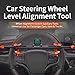 DESEQPT Steering Wheel Level Alignment Tool - Steering Wheel Level Bar Tool - Aluminum Alloy 190mm-370mm, Universal Use for Passenger Cars, Vans & Trucks