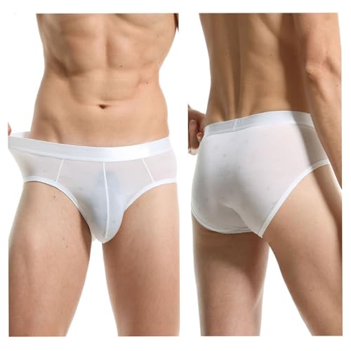 3 Pack Mens Bikini Briefs Low Rise Ice Silk Thin Underwear Briefs3