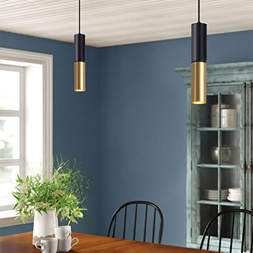 Omgomne Modern Mini Pendant Light With Led Bulb,1-Light Metal Gold Pendant Lighting Fixture Adjustable Height Ceiling Hanging Light For Kitchen Island Living Room Bedroom Cafe Bar(3-Pack) #TOP6