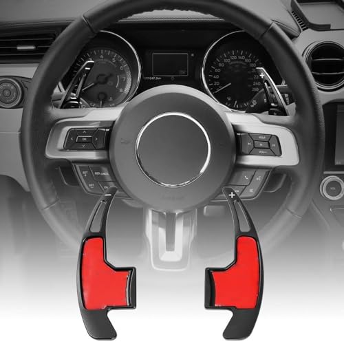 Voodonala Black Steering Wheel Shift Paddle Shifter Trim Cover for Ford Mustang 2015-2023