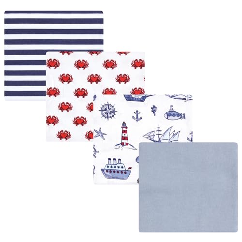 Image of Luvable Friends Little Treasure Flannel Receiving Blankets 4pk
