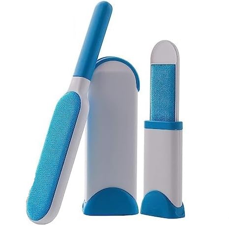 TIKCOCO Lint Brush - Double-Sided Pet Hair Remover For Clothes Pet Hair Remover Dog And Cat Hair Fur Remover Furniture Coach Bed Double Sided Brush Self Cleaning Base Blue - View #10