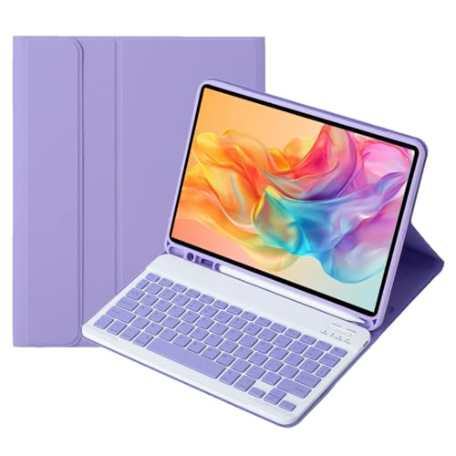 Funda teclado para Samsung Galaxy Tab A9 Plus 11 pulgadas cover imantado lila QWERTY