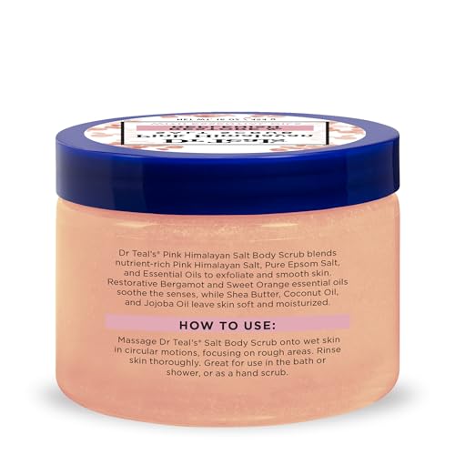 Dr Teal's Pink Himalayan Salt Body Scrub, Restore & Replenish with Pure Epsom Salt & Essential Oils, 16 oz (Pack of 3) - image 8