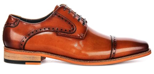 Jenson Men's Brouge Pattern Oxford Shoes Shoes2