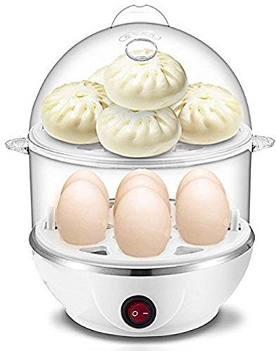 SONIQE Plastic 2 Layer Plastic Egg Boiler Cooker and Steamer, Electric Egg Boiler/Cooker Machine - Automatic Shut Off 14 Egg Double Layer Poacher for Kitchen (Colour: Assorted)-picture-13