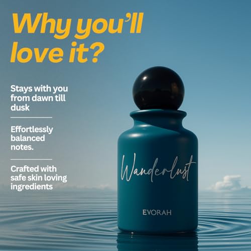 Image of House Of Evorah Wanderlust Eau De Parfum (25 ml) - Aqua, Marine & Musky Everyday Scent | Perfume For Man | Perfume For Men