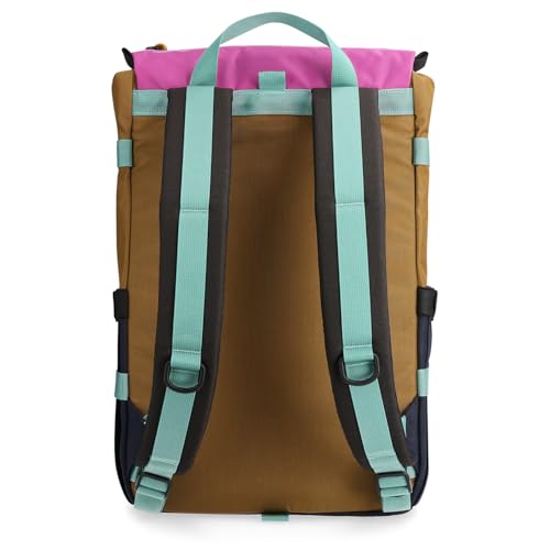 Topo Designs Rover Pack Classic - Daily Daypack for Commutes, Day Trips, Hikes, Iconic Denver Design, Recycled Nylon Durable Construction, PFAS-Free, Fair Trade, BlueSign Approved (Dark Khaki/Navy)2