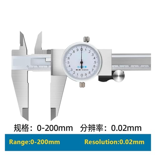 Calibrador vernier mecánico 0-200mm 0.02mm miniatura 2