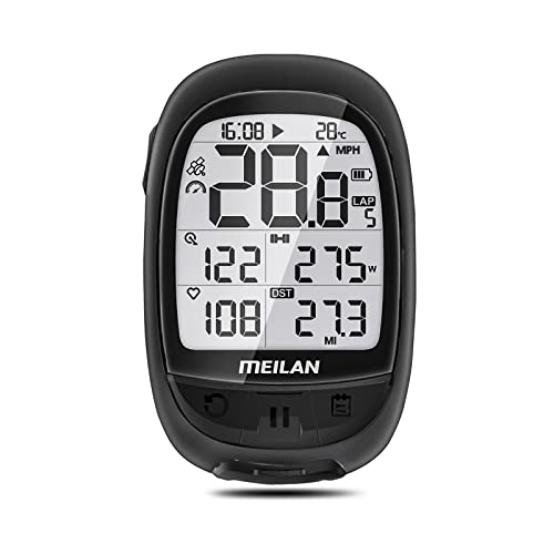 Meilan Oval Gps Bike Computer Wireless, Bluetooth Ant+ Bicycle Odometer And Speedometer Waterproof Rechargeable Cycling Computer With 2.4 Inch Lcd Backlight Display Fits All Bikes Outdoor Cycling #TOP9