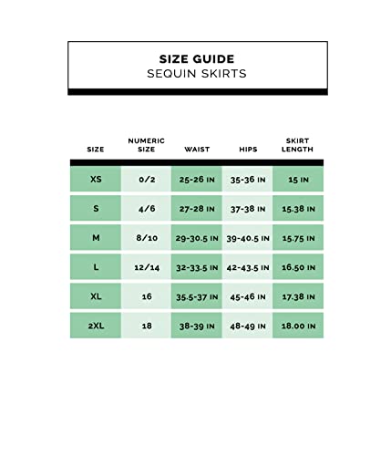 Tipsy Elves' Women's Green Sequin Skirt - Shiny Holiday Mini Skirt Size Medium #TOP2