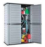 SOLSUN Armario Jardin Resina Alto 153,80 cm Largo X 84,10 cm Ancho X 222,10 cm Alto