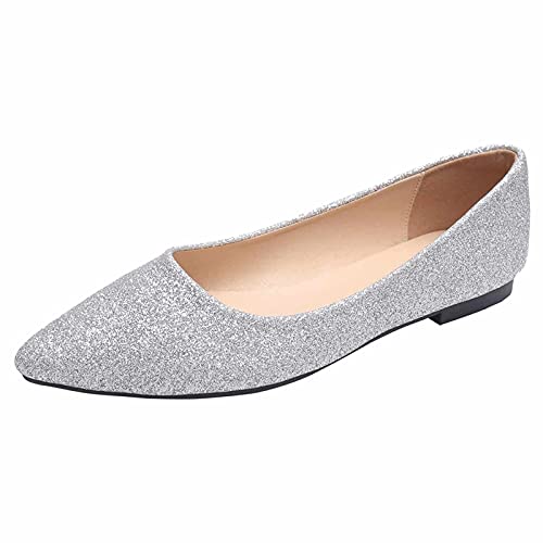 BBOOY Damen Ballerinas Dolly Schuhe, Dolly Schuhe Flache Zehenschuhe, runde...