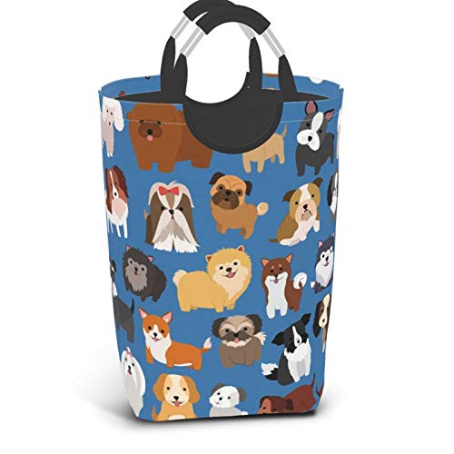 Duduho Large Laundry Basket With Handles Cute Dog Animal Set Laundry Hamper Toys Storage Organizer Foldable Bucket Washing Bin Dirty Clothes Bag For Home Bathroom Bedroom Dorm #TOP12